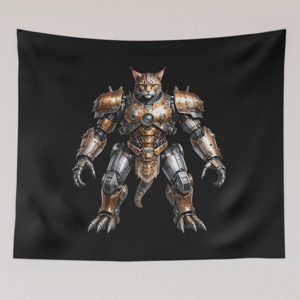 Item preview, Cyborg cat, warrior cat, mechanical cat, robot cat,  designed and sold by Nok-Thep.