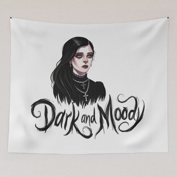 Item preview, Dark and moody -  Emo Goth Girl design designed and sold by Vintage Designs +.