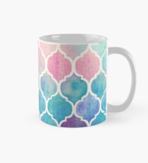 Regenbogen Pastell Aquarell marokkanischen Muster Tasse