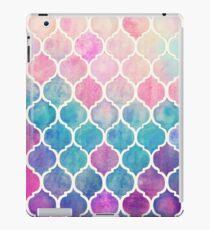 Rainbow Pastel Watercolor Moroccan Pattern iPad Case/Skin