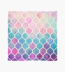 Rainbow Pastel Watercolor Moroccan Pattern Scarf