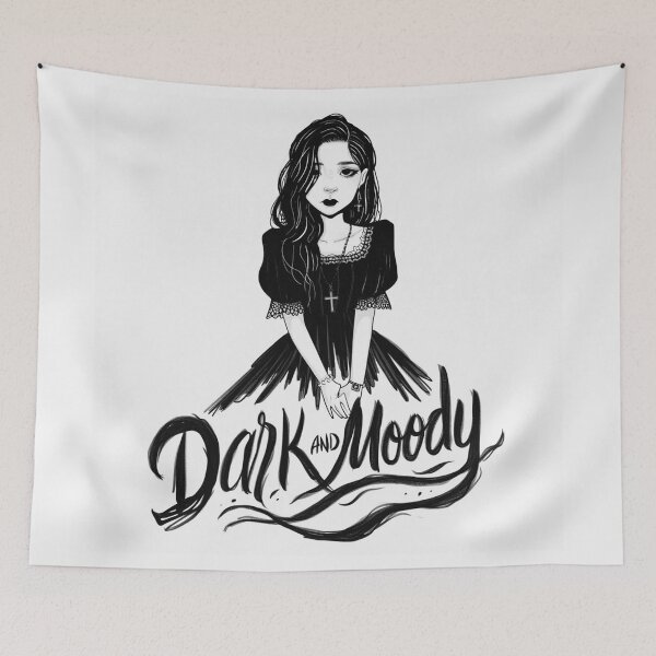 Item preview, Dark and moody -  Emo Goth Girl design designed and sold by Vintage Designs +.