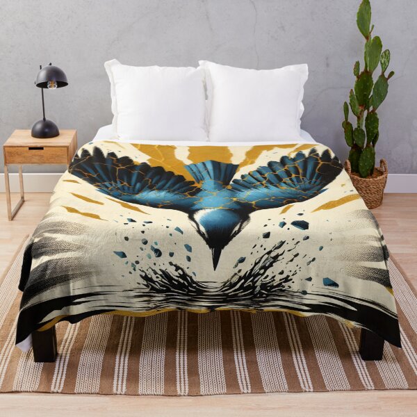 Item preview, Blue Jay Diving, Ai Generated Art designed and sold by ACC .