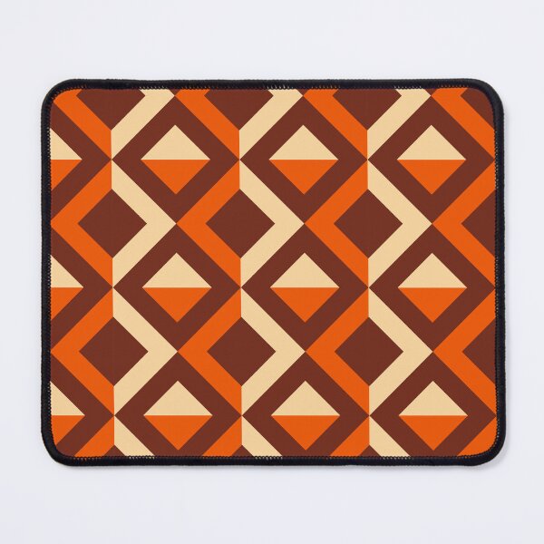 Item preview, Retro orange and brown diamond pattern designed and sold by RuthB-Design.