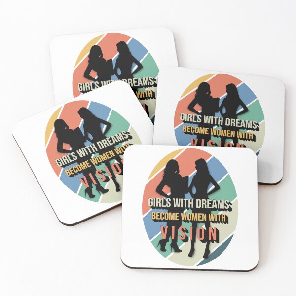 Item preview, Girls with Dreams Become Women with Vision Inspirational Quote Art designed and sold by ArtsyExplorer.