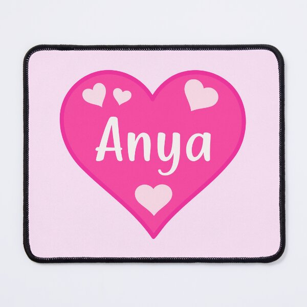 Item preview, Anya Name Pink Heart  designed and sold by Jeallan Designs.