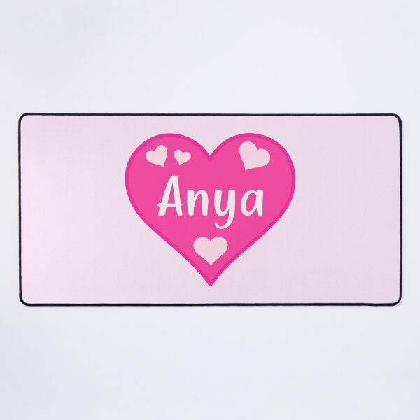 Item preview, Anya Name Pink Heart  designed and sold by Jeallan Designs.