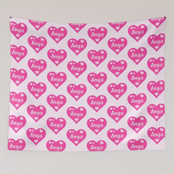 Item preview, Anya Name Pink Heart  designed and sold by Jeallan Designs.