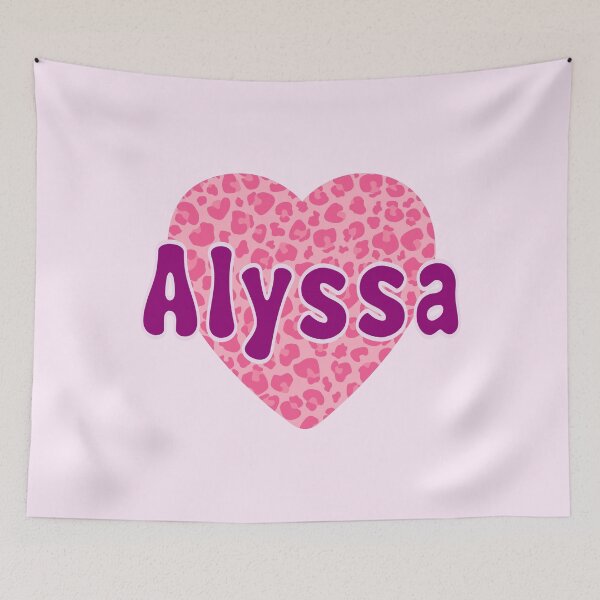 Item preview, Alyssa Name Pink Leopard Heart  designed and sold by Jeallan Designs.