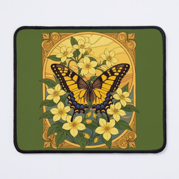 Item preview, Eastern Tiger Swallowtail With Yellow Jasmine designed and sold by taiche.