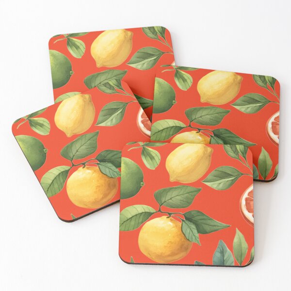 Item preview, Watercolor Citrus Fruit Pattern | Lemon, Orange & Grapefruit Illustration designed and sold by K@raksnalee.