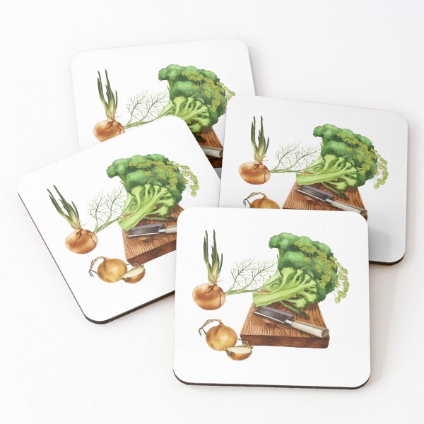 Item preview, Fresh vegetables and herbs arranged on a wooden cutting board in a vibrant kitchen setting designed and sold by Ms. Iryna.