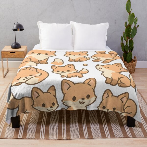 Artikelvorschau, Niedliches Kawaii-Fuchs-Illustrationsset entworfen und verkauft von SassyArtistry.