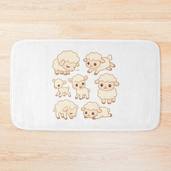 Item preview, Cute Kawaii Sheep Illustration Set designed and sold by SassyArtistry.