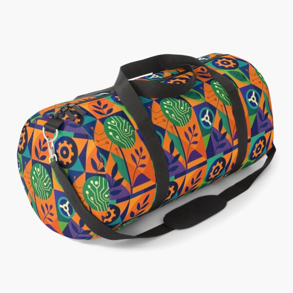 Item preview, Tech & Nature Mosaic – Duffle Bag Collection designed and sold by gaussina.