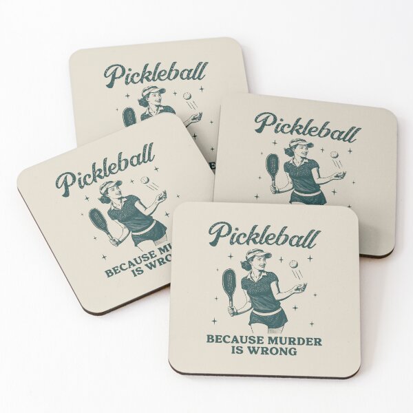 Item preview, Pickleball Because Murder Is Wrong Retro Woman designed and sold by Maxwell05.