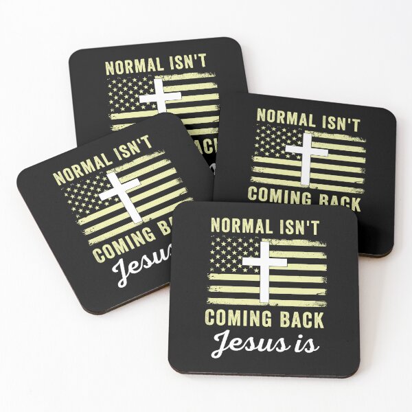 Item preview, Normal isn't coming back Jesus is Christian American flag Faith designed and sold by ds-4.