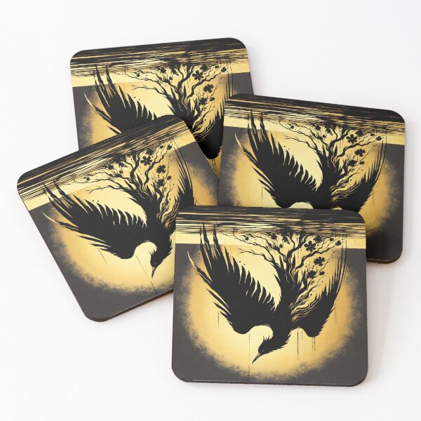 Item preview, Charcoal Bird Diving, Ai Generated Art  designed and sold by ACC .