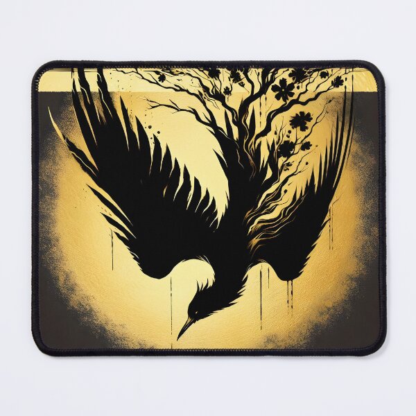 Item preview, Charcoal Bird Diving, Ai Generated Art  designed and sold by ACC .
