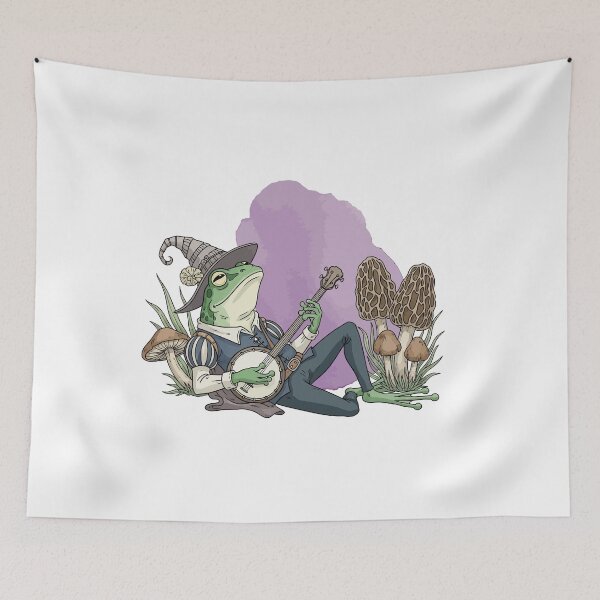 Item preview, Cottagecore Frog & Banjo Bliss designed and sold by StudioJohan.