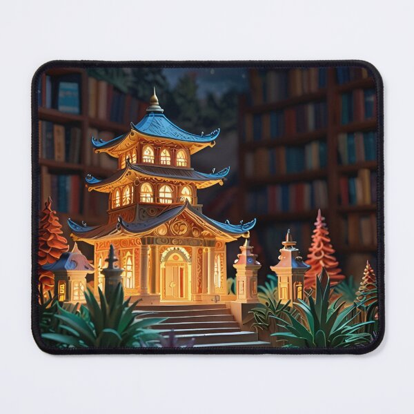 Item preview, Enchanted Library with Glowing Books – Ultra-Detailed Paper Quilling Style Artwork designed and sold by ColorSplash123.
