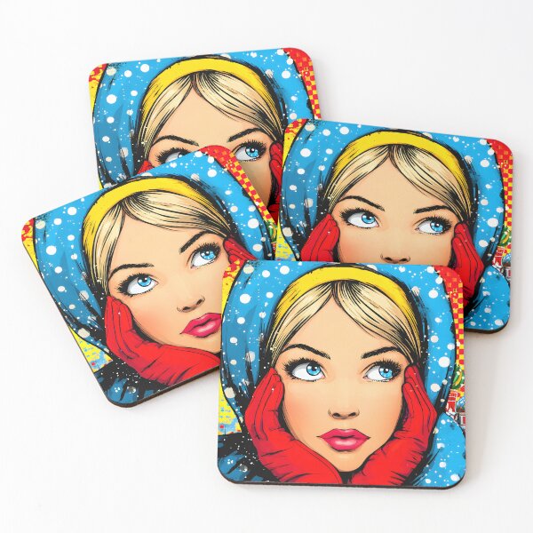 Item preview, Pop Art of a Winter Beauty with a Touch of Russian Charm designed and sold by Artessie.