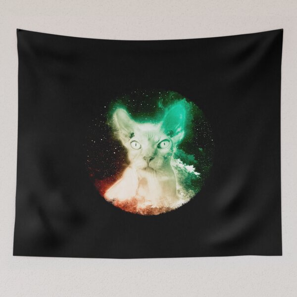 Item preview, Sphynx Cat Shirt Retro Hairless Cat Space T Shirt designed and sold by cgocgy.