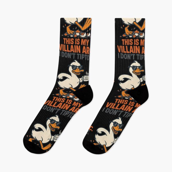 Item preview, I Don’t Tiptoe This Is My Villain Arc Funny Duck Cartoon designed and sold by TeeTimeTreasure.