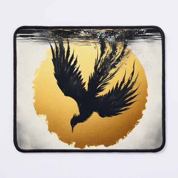Item preview, Charcoal Bird Diving, Ai Generated Art  designed and sold by ACC .