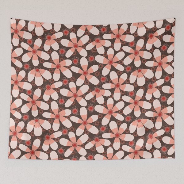 Item preview, Boho tropical cottagecore floral peach coral designed and sold by FrancesPoff.