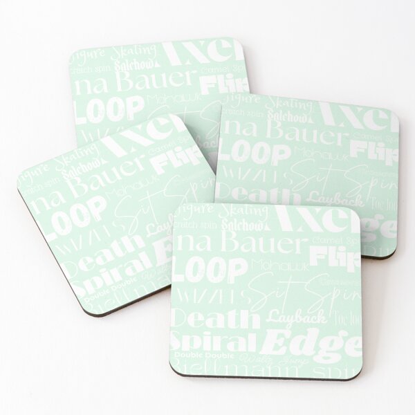 Item preview, Figure Skating Words- Subway Style Print- Mint Green  designed and sold by PD-Skating.