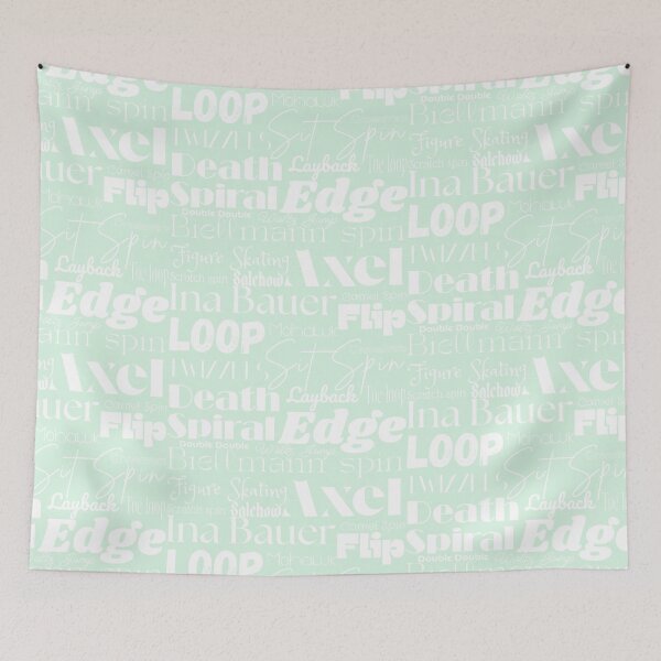 Item preview, Figure Skating Words- Subway Style Print- Mint Green  designed and sold by PD-Skating.