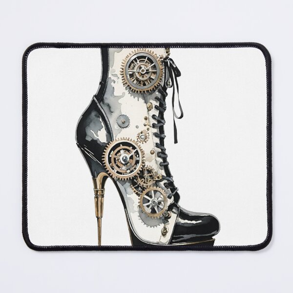 Artikelvorschau, Steampunk Stiletto schwarz weiß punkig entworfen und verkauft von IHImage.