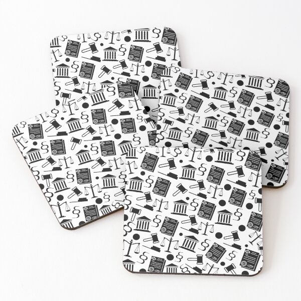 Item preview,  black and white Lawyer Pattern Design Attorney Justice Law Symbols Legal Professional Gifts designed and sold by DesignYourWaystore.