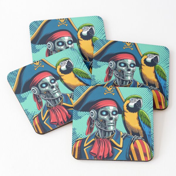 Item preview, Robot and colorful parrot  designed and sold by Dogandesighn.
