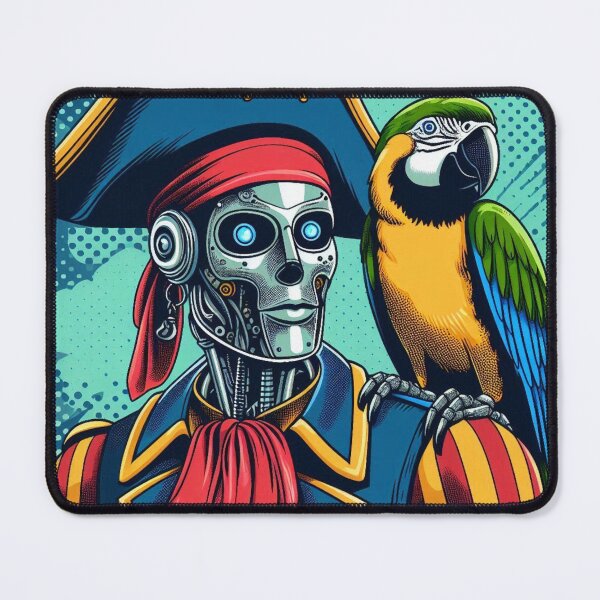 Item preview, Robot and colorful parrot  designed and sold by Dogandesighn.