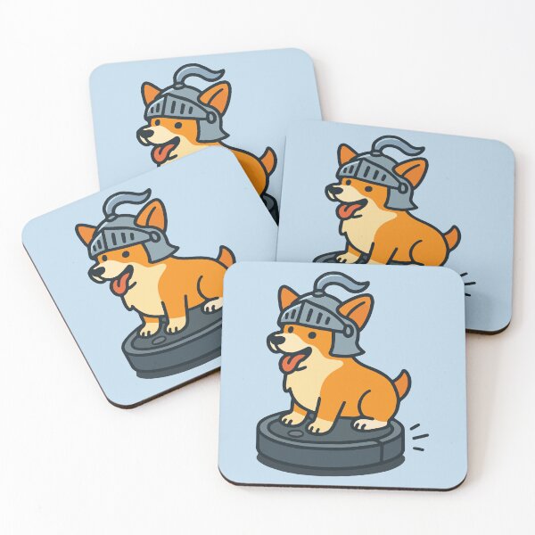 Item preview, Corgi Knight Riding Robot Vacuum  designed and sold by SillyPawsStudio.