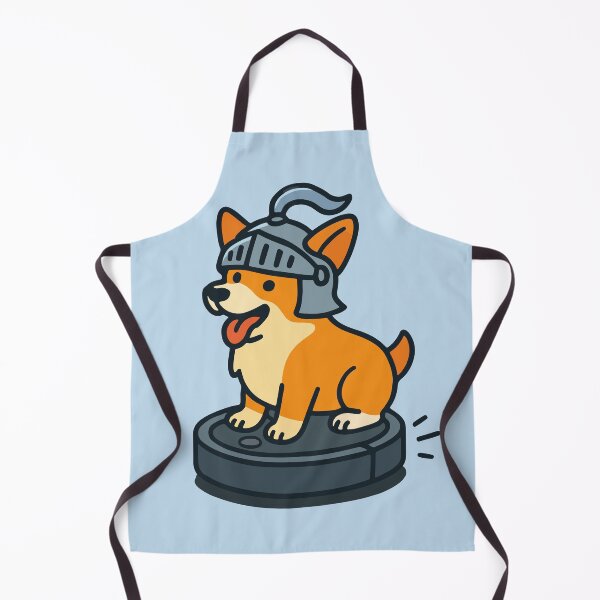 Artikelvorschau, Corgi Knight reitet Staubsaugerroboter entworfen und verkauft von SillyPawsStudio.