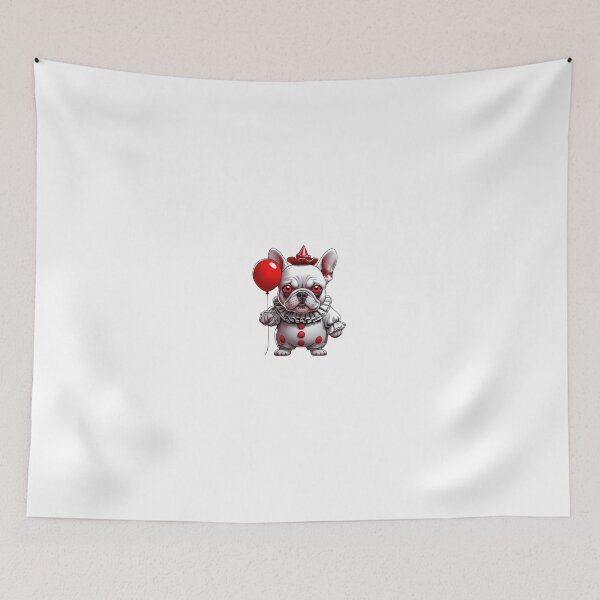 Item preview, French Bulldog dressed as a Halloween clown designed and sold by StormArte.