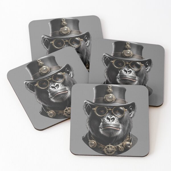 Item preview, Gorilla as steampunk with top hat designed and sold by IHImage.
