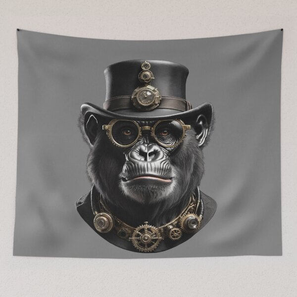 Item preview, Gorilla as steampunk with top hat designed and sold by IHImage.