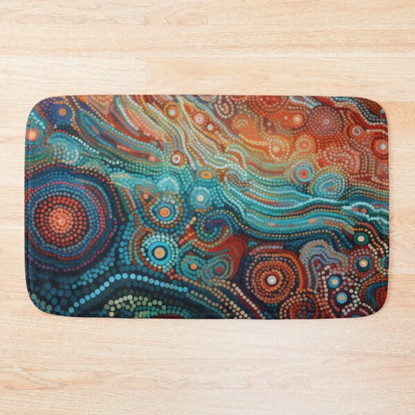 Item preview, Aboriginal Inspired Dot Art - With Arctic And Hot Waves designed and sold by GrinGalore.