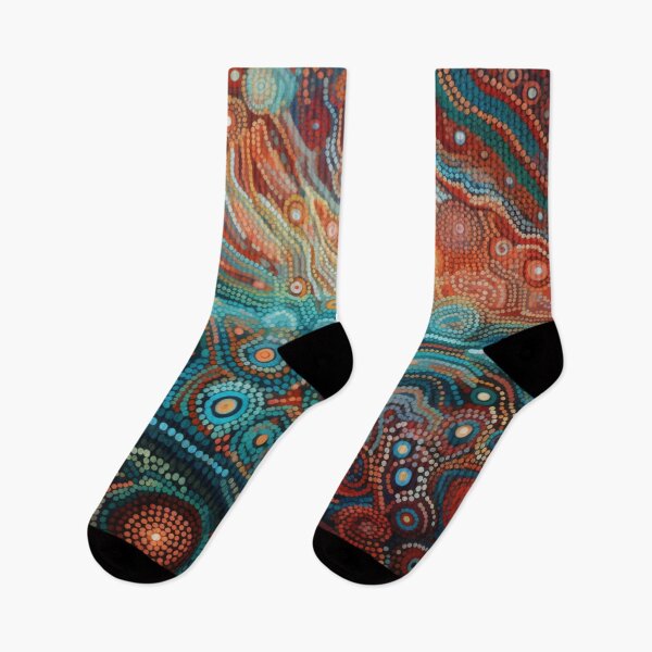 Item preview, Aboriginal Inspired Dot Art - With Arctic And Hot Waves designed and sold by GrinGalore.