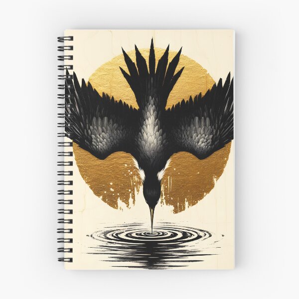 Item preview, Charcoal Bird Diving, Ai Generated Art  designed and sold by ACC .