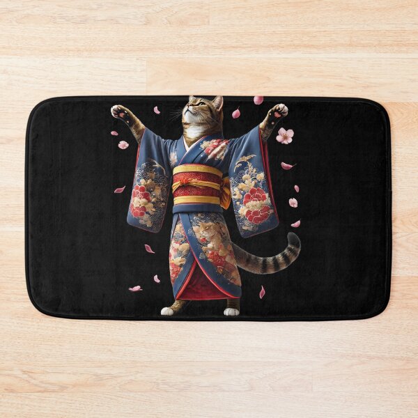 Item preview, Cat Japanese Art Kimono Harajuku Kitten Lover designed and sold by Kimberley King Art  King Art.