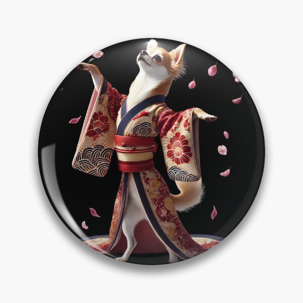 Artikelvorschau, Chihuahua Japanische Kunst Kimono Harajuku Hundeliebhaber entworfen und verkauft von Kimberley King Art King Art.
