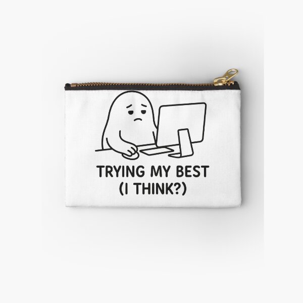 Item preview, Trying My Best Meme – Funny Minimalist Chaos Blob designed and sold by HolysticDesigns.