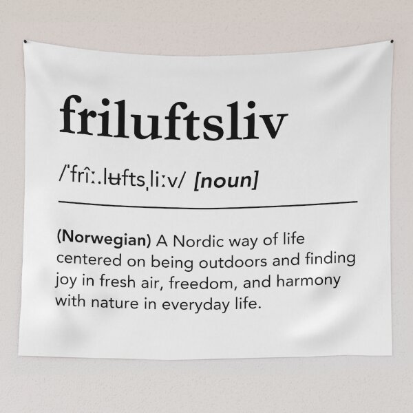 Item preview, Friluftsliv Nordic Word Art, Phonetic Typography Outdoor Lifestyle Definition designed and sold by lagunaklein.