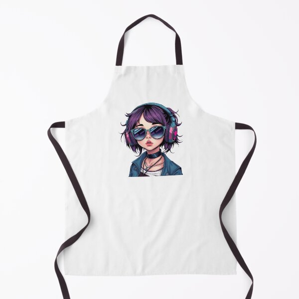 Item preview, Girl with headphones and sunglasses drawing minimalist designed and sold by IHImage.