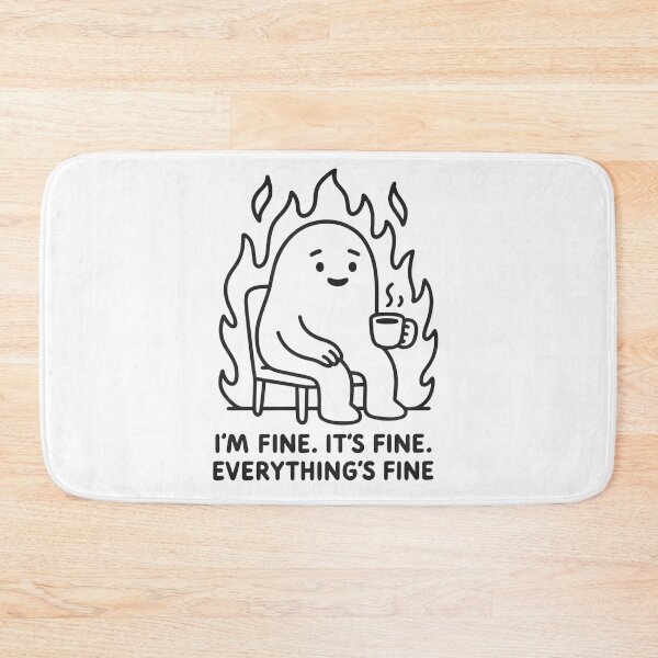 Item preview, I’m Fine Everything’s Fine Meme – Minimalist Chaos Blob designed and sold by HolysticDesigns.